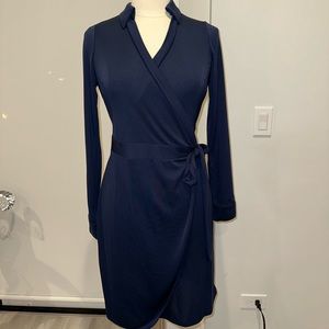 The Limited Wrap Navy Dress